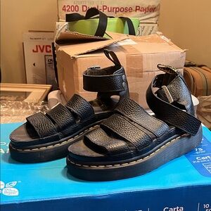 Dr. Martens Black Leather Sandals